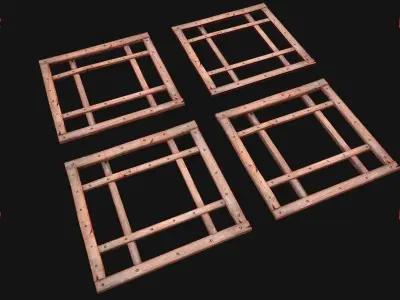 Medieval Tile Pyramid Roof  Low-poly 3D model