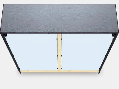 HAVSTA Glass-door cabinet with plinth Low-poly 3D model