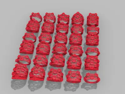 30 rings bueatiful light weight Fusion rings 3D print model