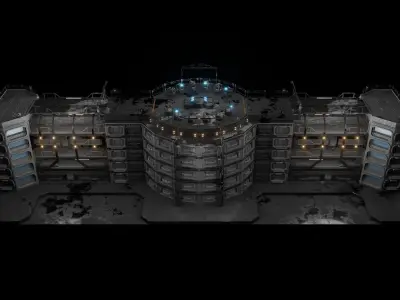 Base of operations computer center building 3d model 3D model