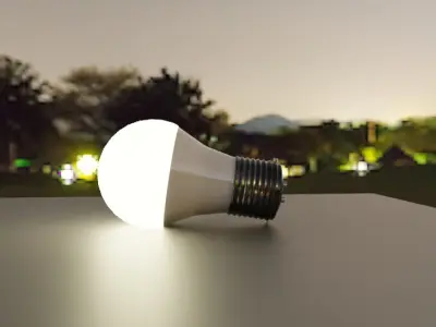 Realistic bulb 3d modal FBX Low-poly 3D model