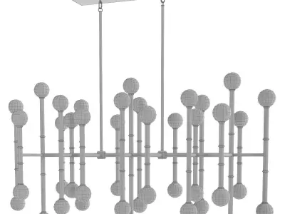 Rectangle Chandelier 3D model