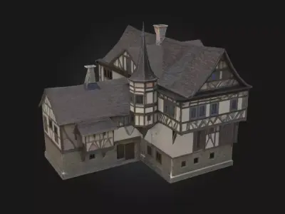 Medieval Manor House Grandeur of Feudal Living 3D model