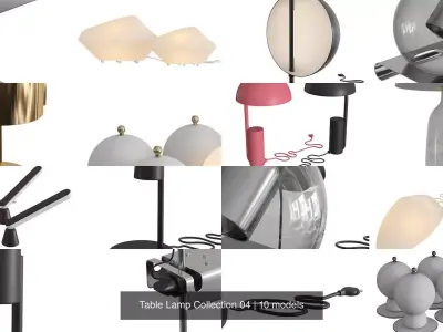 Table Lamp Collection 04 3D Model Pack