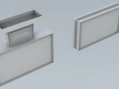 Building Emergency Exit Signs Low-poly 3D model