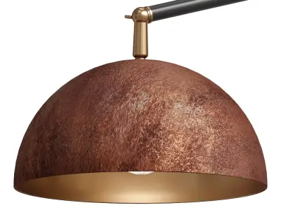 Modern Industrial Twin Dome Floor Lamp 3D model