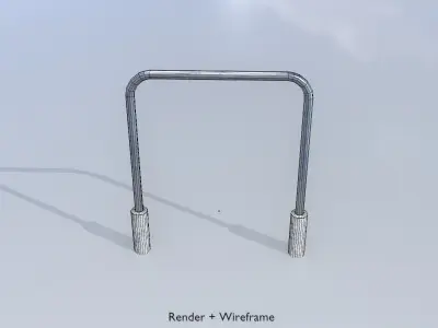 Bicycle Bracket Low-poly 3D model