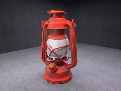 lantern lamp  Low-poly 3D model