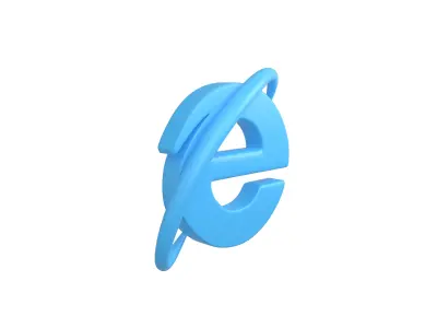 Internet Explorer Logo v1 002 Free low-poly 3D model
