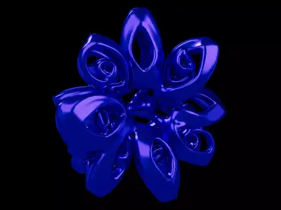Abstract Flower Shape v1 007 Low-poly 3D model