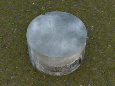 Bunker Ruin Low-poly 3D model