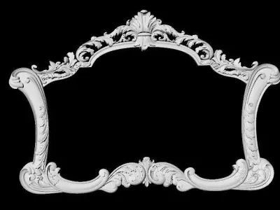 carved mirror 3D model