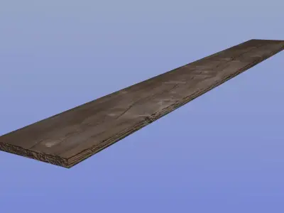 Lowpoly plank 1 wooden Free low-poly 3D model