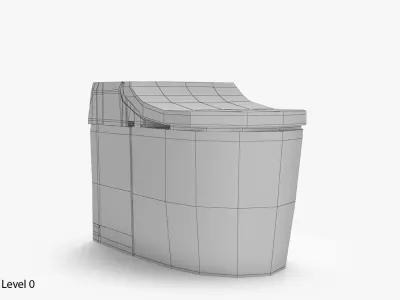 Toilet samsung smart Low-poly 3D model