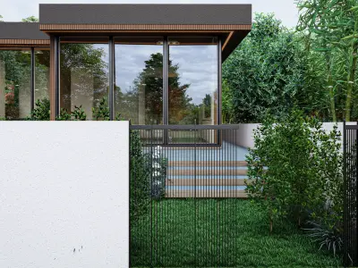 Tiny House 3D Model  Exterior-Ready Lumion Scene Low-poly 3D model