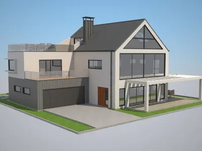 Modern House Set 1 Low-poly 3D model