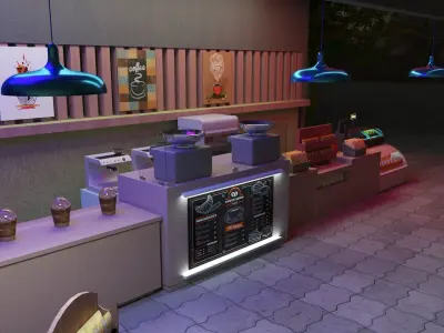 Coffee stall 3D model