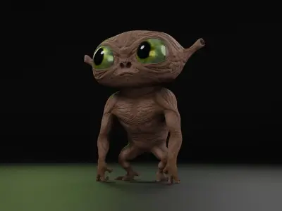 alien Dwarf Low-poly 3D model