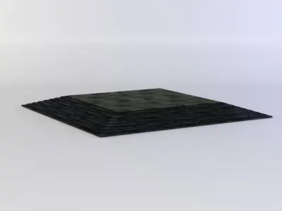 Floor platform up Low-poly 3D model