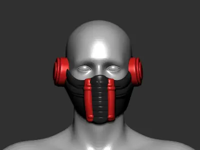 gas mask high poly sculpt 3d printable 3D model