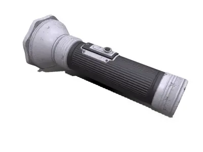 Old Flashlight Low-poly PBR Low-poly 3D model