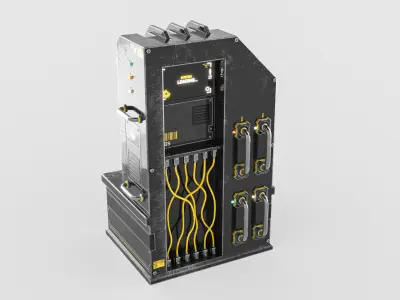 Sci-Fi Generator GEN02 Low-poly 3D model