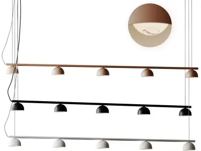 Blush Rail 5 Ceiling Lamp from Northern 3D model