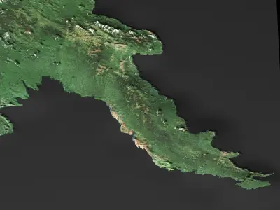 New Guinea Island 3D model