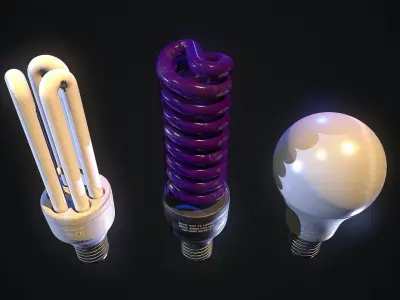 Energy Saving Lamp 3D model purchase