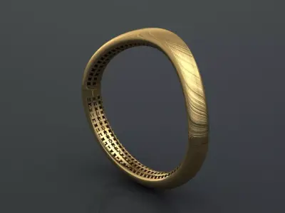 Bold Luxury Bracelet with Side Lock Mechanism   3D print model