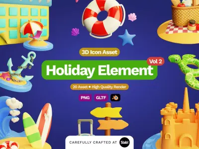3D Holiday Element 3D model