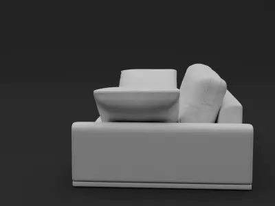 Living Room Chair Low-poly 3D model
