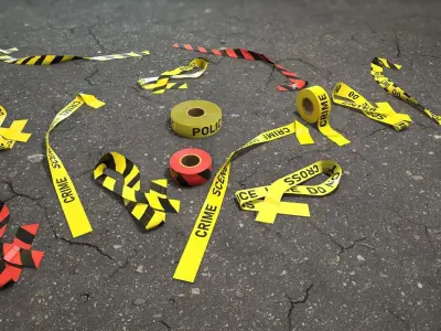 Crime Scenes - Police Line Low-poly 3D model