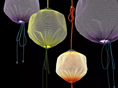 Drawstring Lamp 3D model