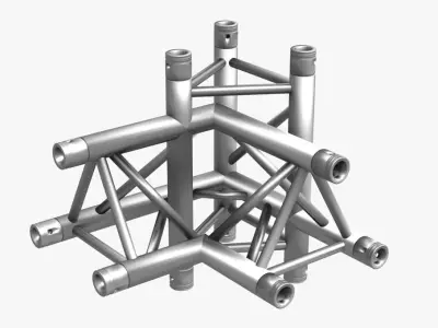 Triangular Truss Corner Junction 102 3D model