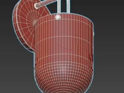 sivan modern wall light with gold finish and clear glass 3D model