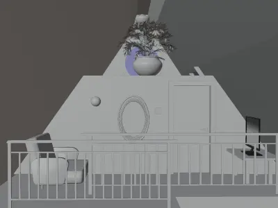 A-Frame house 3D model