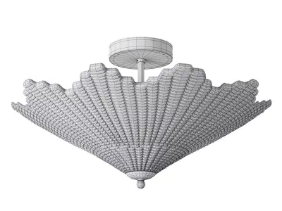 Mini Venetian Star Shaped Ceiling Fixture Contemporary 3D model