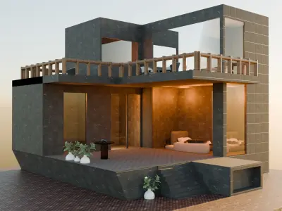 BUILDING HOME Free low-poly 3D model