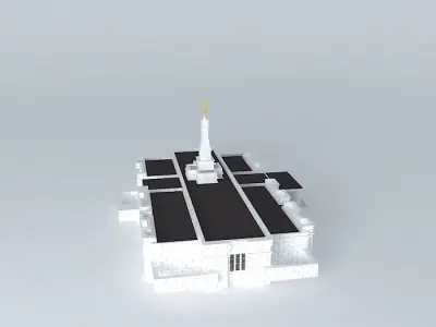 LDS Temple Hermosillo Sonora Mexico Templo Mormon 72nd operat... Free 3D model