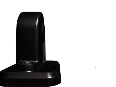 Industrial Metal Hinge Mount Bracket Low-poly 3D model