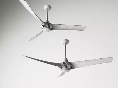 Modern 3-Blade Ceiling Fan Set 3D model