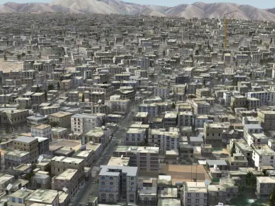 Khan Yunis Arab City Low-poly 3D model