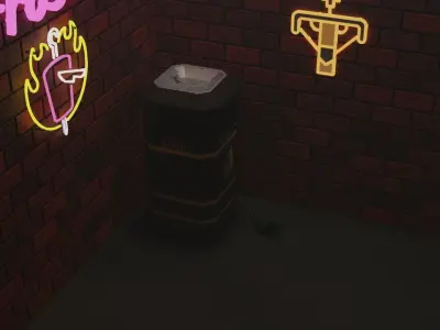 UK Public Bin found in cities or towns in England 3D model