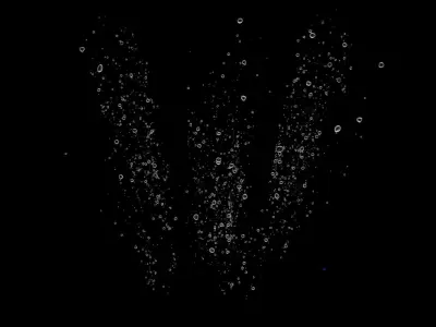 Bubble C water droplet falling 3D model