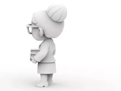 Cartoon Teacher 3D Printable 3D print model