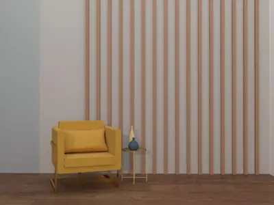 lounge chair Low-poly 3D model