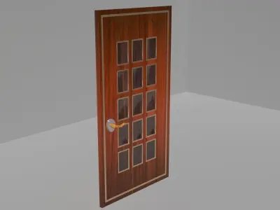 Room door 3D model  Low-poly 3D model