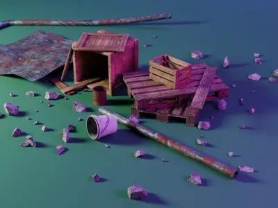 Junk and Debris 3D model