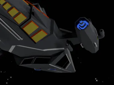 artymus 2055 B2 spaceship Low-poly 3D model
